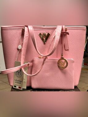 Valentino Orlandi Pink Tote Bag